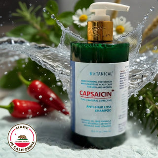 Capsaicin Active Shampoo: Blue Algae + Capsaicin for Scalp Activation and Hair Thinning Prevention
