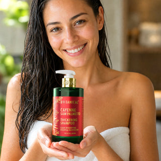 Botanical Green Lab scalp treatments for stress-related hair loss and cortisol-driven hair thinning