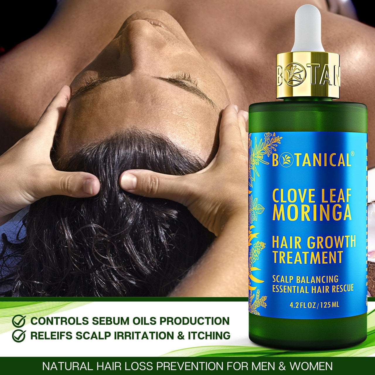 Clove Leaf & Moringa Hair Growth Treatment Pre-Shampoo - Scalp Balancing - 4.2 Fl Oz