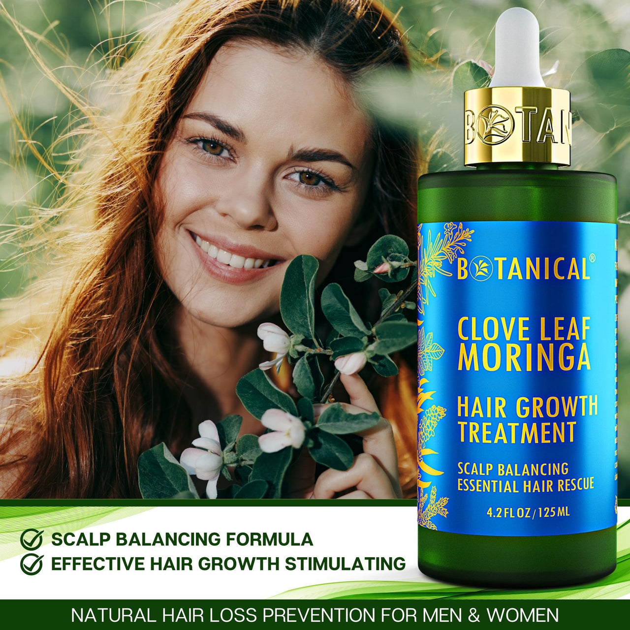 Clove Leaf & Moringa Hair Growth Treatment Pre-Shampoo - Scalp Balancing - 4.2 Fl Oz