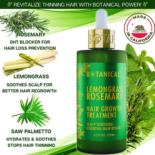 Botanical Green Lab Lemongrass Rosemary Hair Growth Treatment for hair loss hair thinning prevention