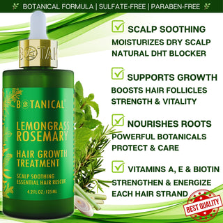 Botanical Green Lab Lemongrass Rosemary Hair Growth Treatment for hair loss hair thinning prevention