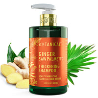Thumbnail for Ginger & Saw Palmetto Shampoo for Thinning Hair - Scalp Energizing - 10.2 Fl Oz
