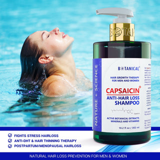 Shampoo For Thinning Hair -  Capsaicin Dandruff & Hair Thinning Prevention Formula