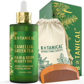 Camellia & Green Tea Hair & Body Oil | Essential Repair for Dry Hair & Skin