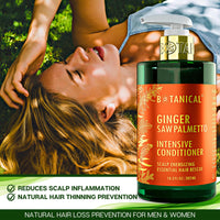 Thumbnail for Ginger & Saw Palmetto Conditioner For Thinning Hair - Scalp Energizing - 10.2 Fl Oz