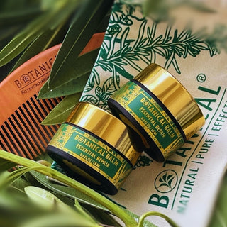 Botanical Green Lab balm made with natural, plant-based ingredients for nourishing, soothing, and hydrating skin care