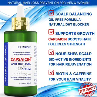 Capsaicin Advanced Hair Growth Serum for Dandruff & Hair Thinning