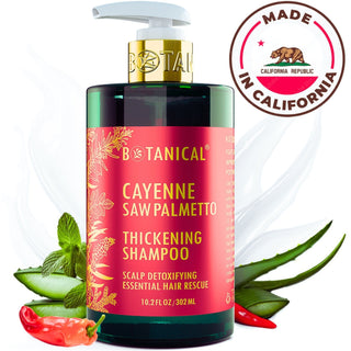 cayenne saw palmetto shampoo for hair loss made in california