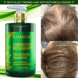 Botanical Lemongrass & Rosemary Thickening Shampoo for hair loss and hair thinning prevention