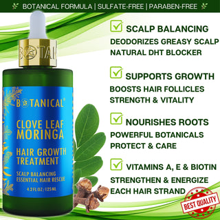 Botanical Clove Leaf Moringa hair growth treatment for hair loss  and hair thinning prevention