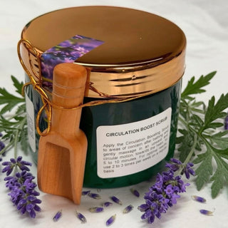BOTANICAL GREEN LAB Body Scrubs Mugwort & Lavender Exfoliating Body Scrub | Keratosis Pilaris & Cellulite | Lactic & Salicylic Acid | Sea Salt | Essential Moisture