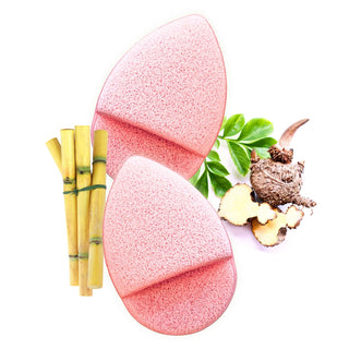 Face Sponges 2 PC Set - Exfoliating Natural Konjac & Sugarcane Bioplastic - Essential SPA